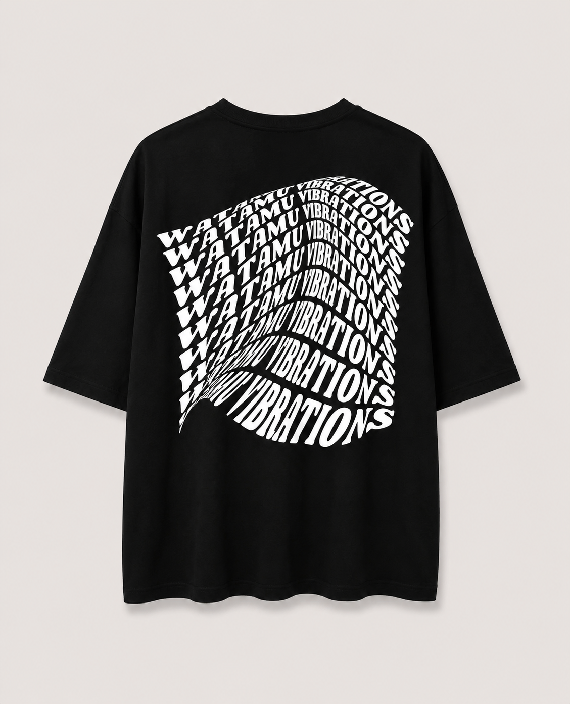 Watamu Vibrations Black T-Shirt with White Ink
