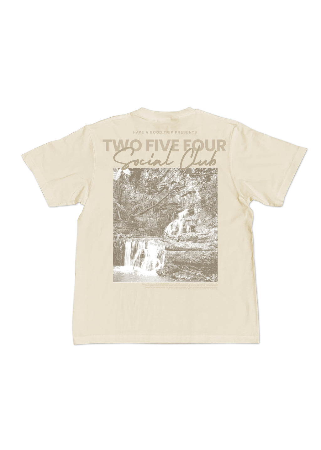 Two Five Four Social Club Natural T-Shirt with Karura Forest Print