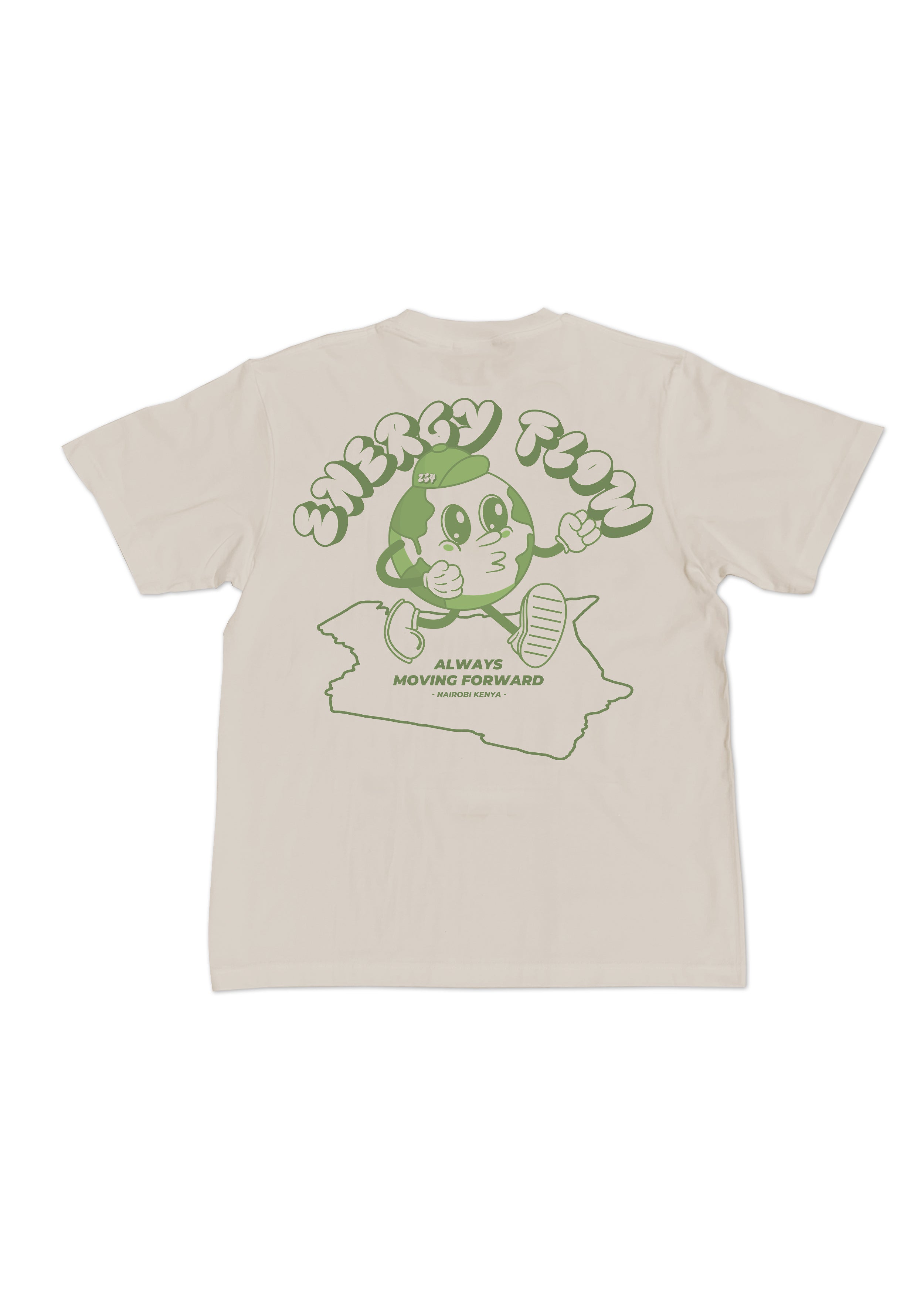 Energy Flow Kenya Map Beige T- Shirt