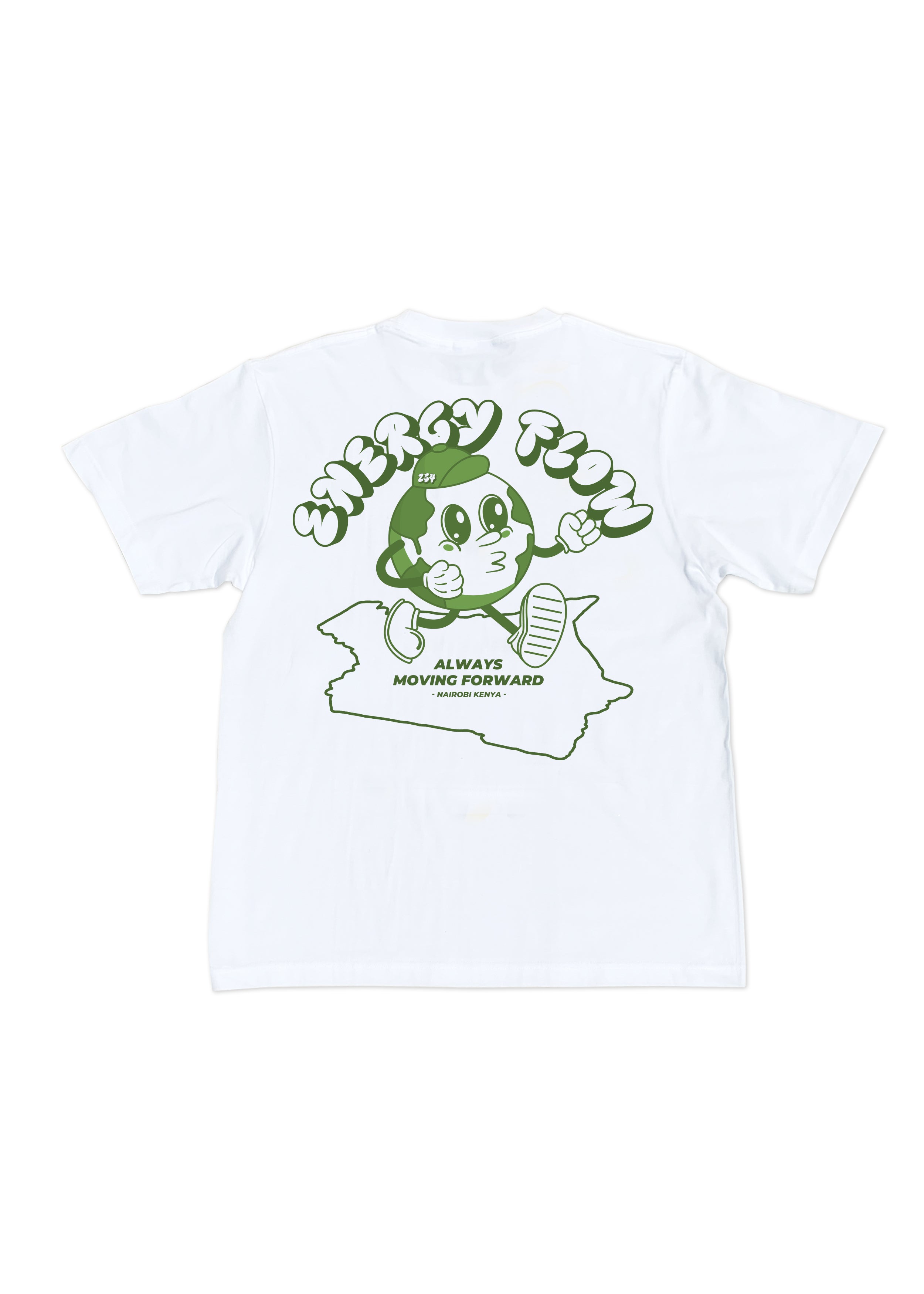 Energy Flow Kenya Map White T-Shirt