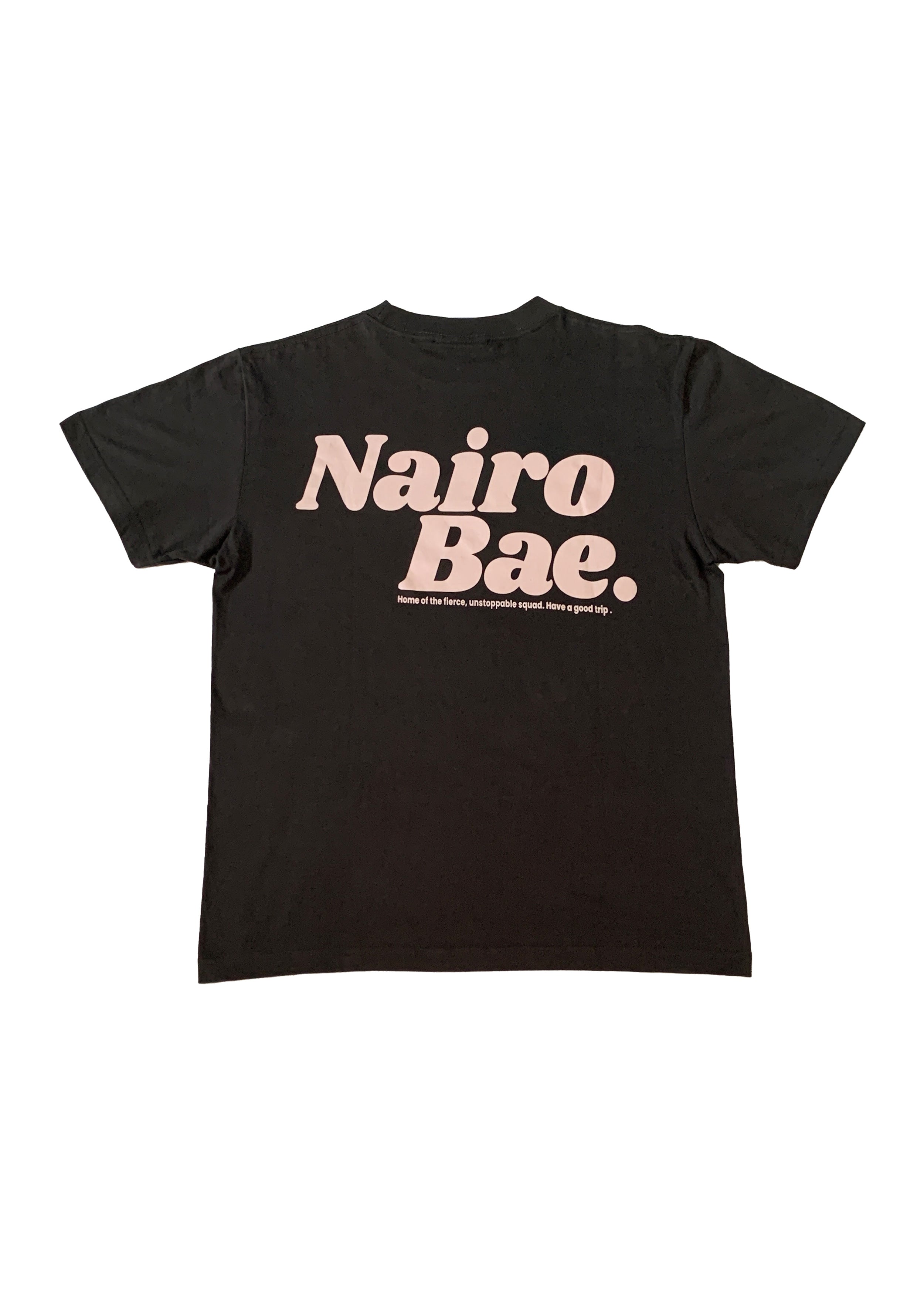Nairobae Charcoal T-Shirt with Peach Ink