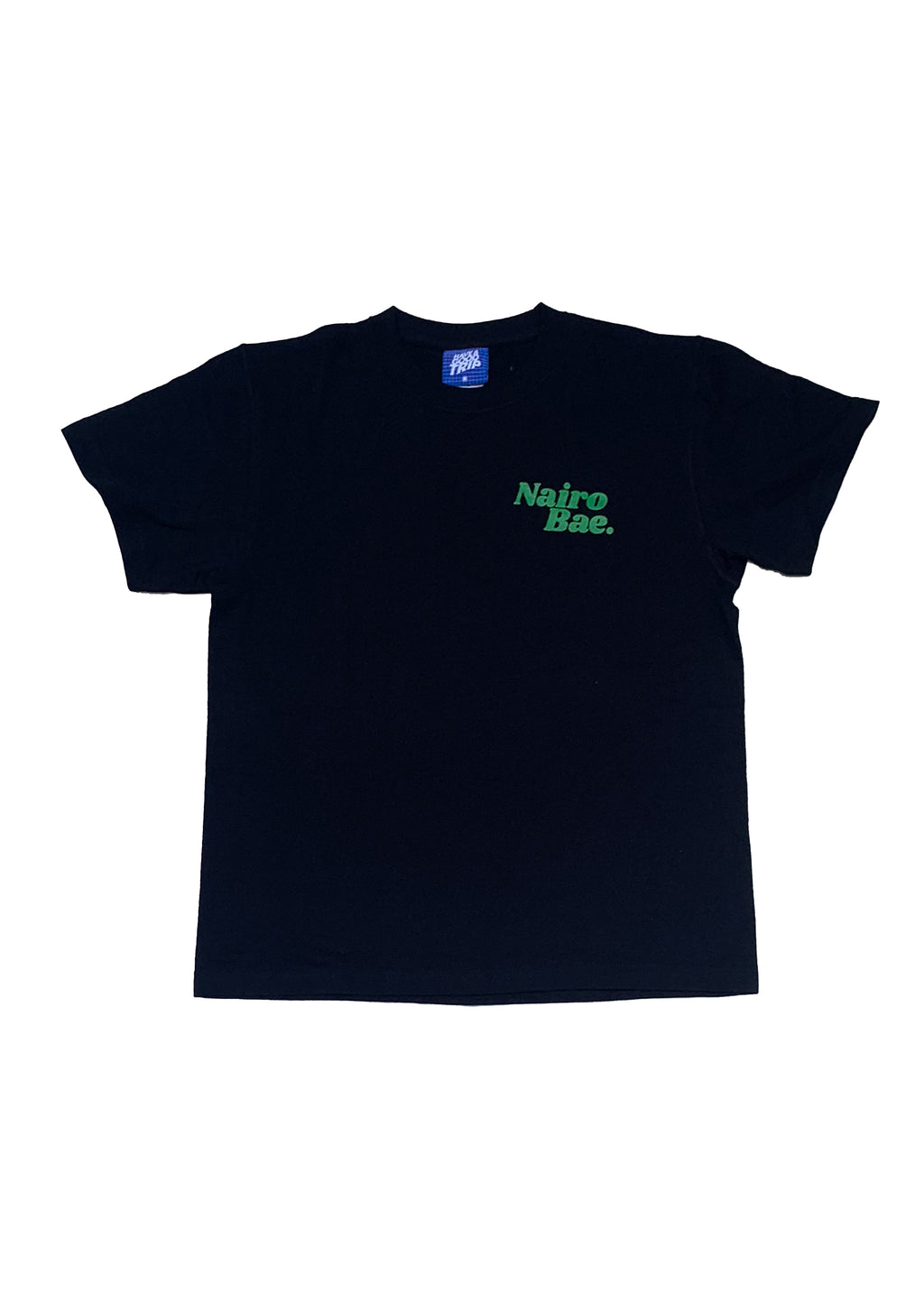 NairoBae Black T-Shirt with Green ink.