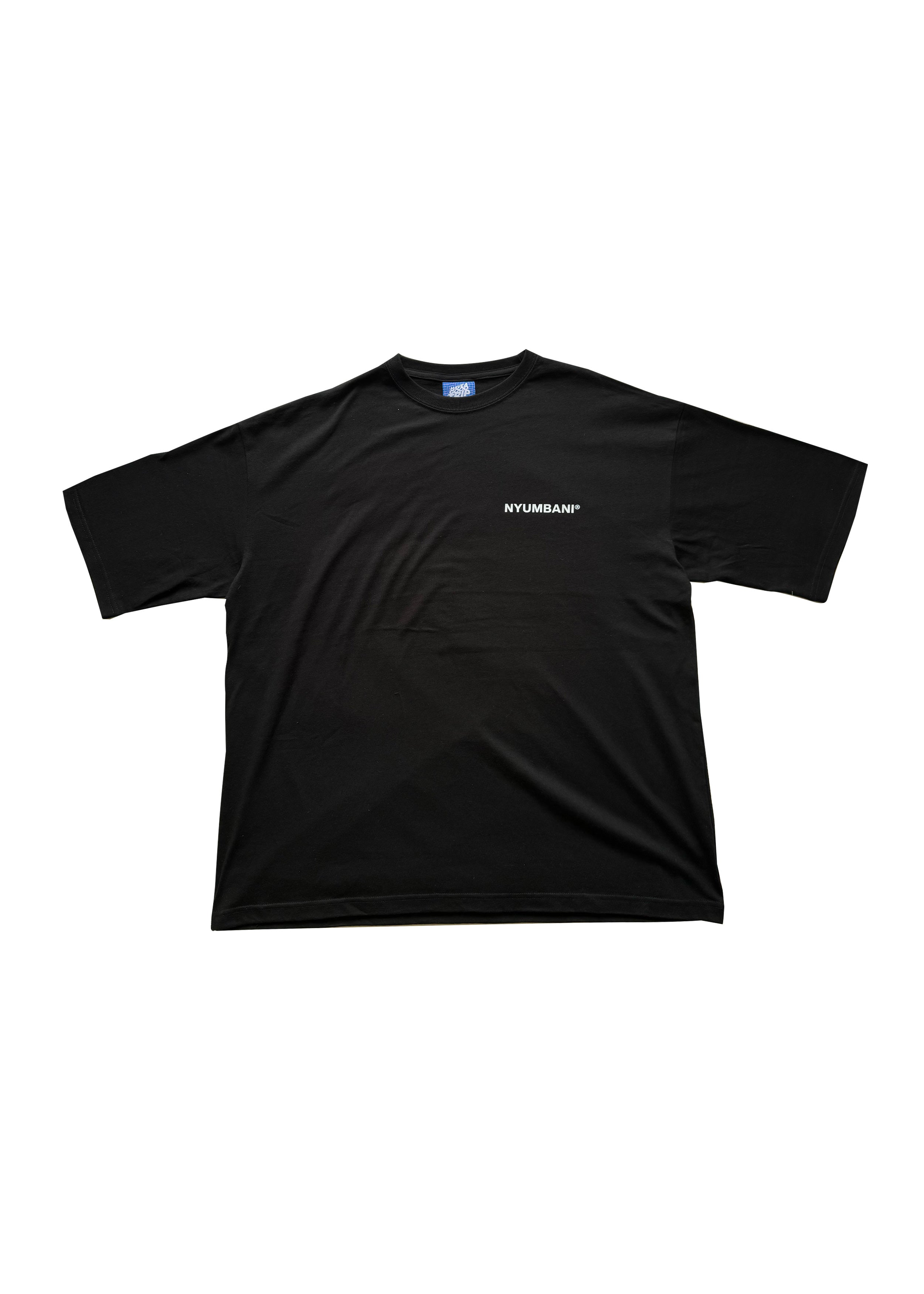 Nyumbani Black T-Shirt with White Ink