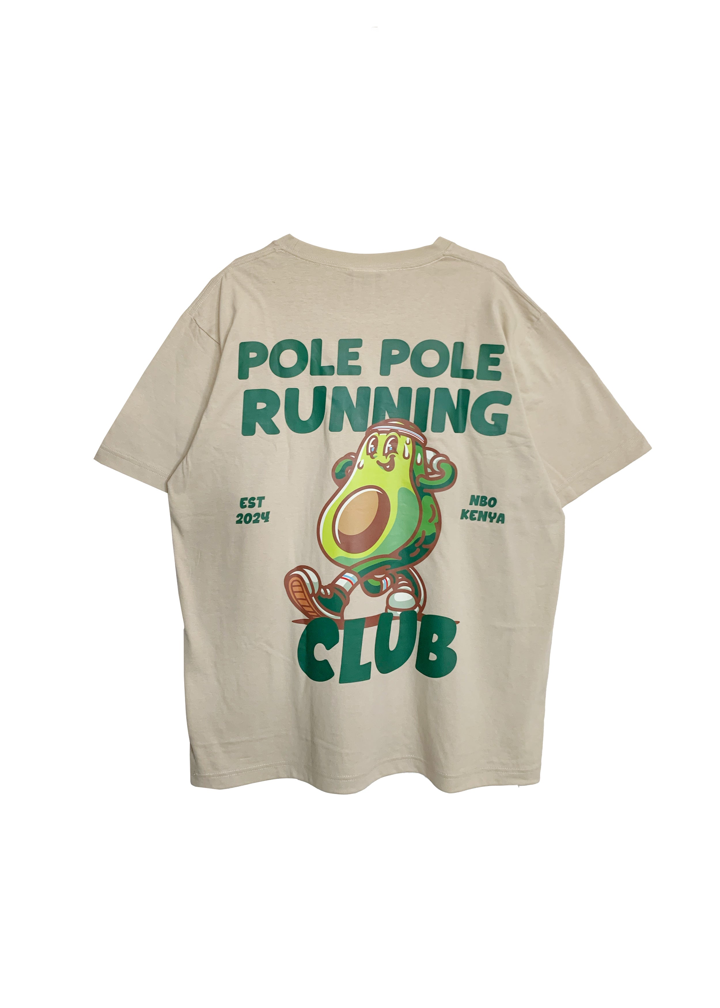Pole Pole Running Club Beige T- Shirt