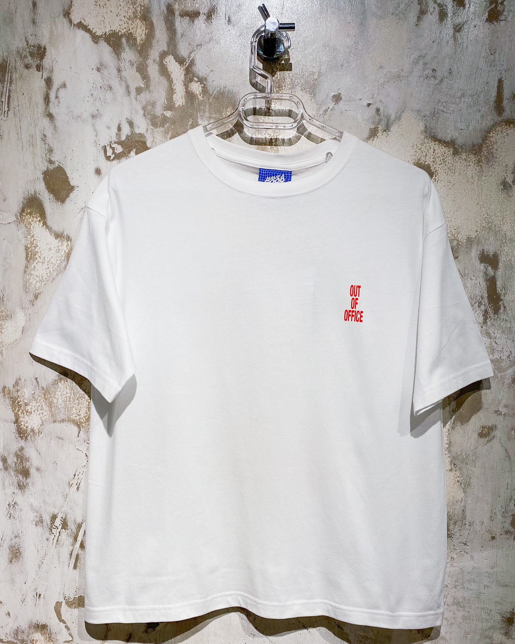 Out Of Office White T-Shirt with Red Ink